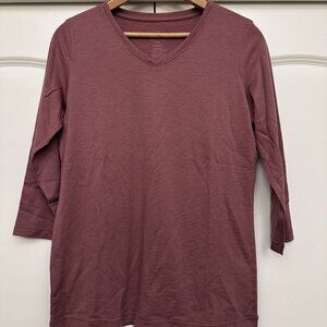 NEW WoolX Elena 3/4 Sleeve V Neck